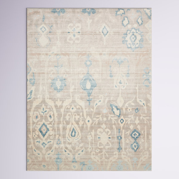 Ophelia & Co. Ansonville Performance Dark Gray/Blue Rug & Reviews Wayfair